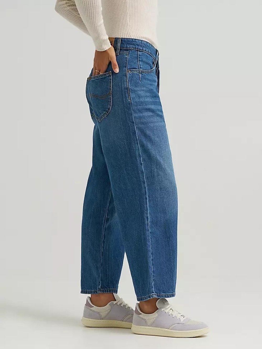 NWOT Lee Loose Crop Button Fly Ankle Jeans 27 Medium